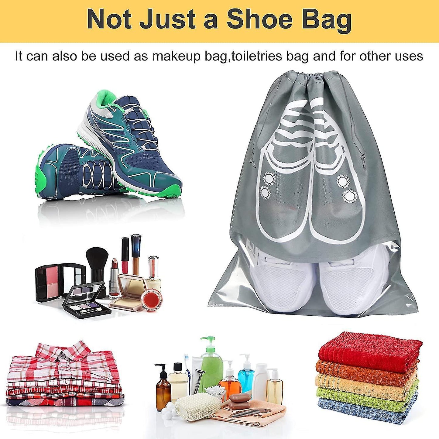 Shoe Cover with Drawstring (Pack of 6)