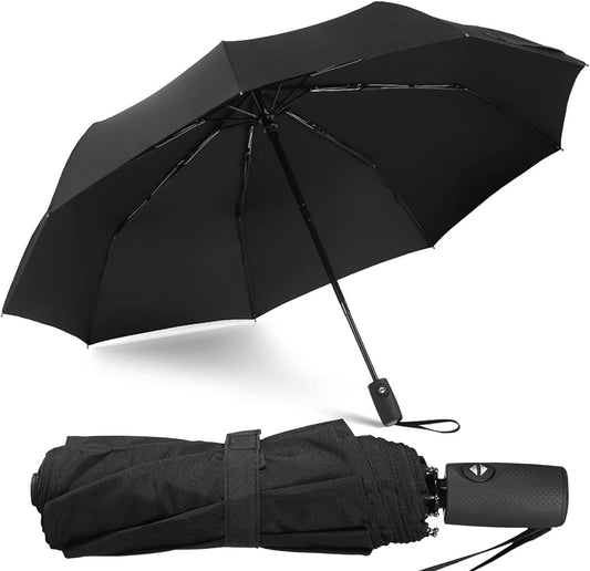 Foldable Umbrella for Travel & Outdoors, Strong & Compact for Men & Women | Hybrica GO-ON 