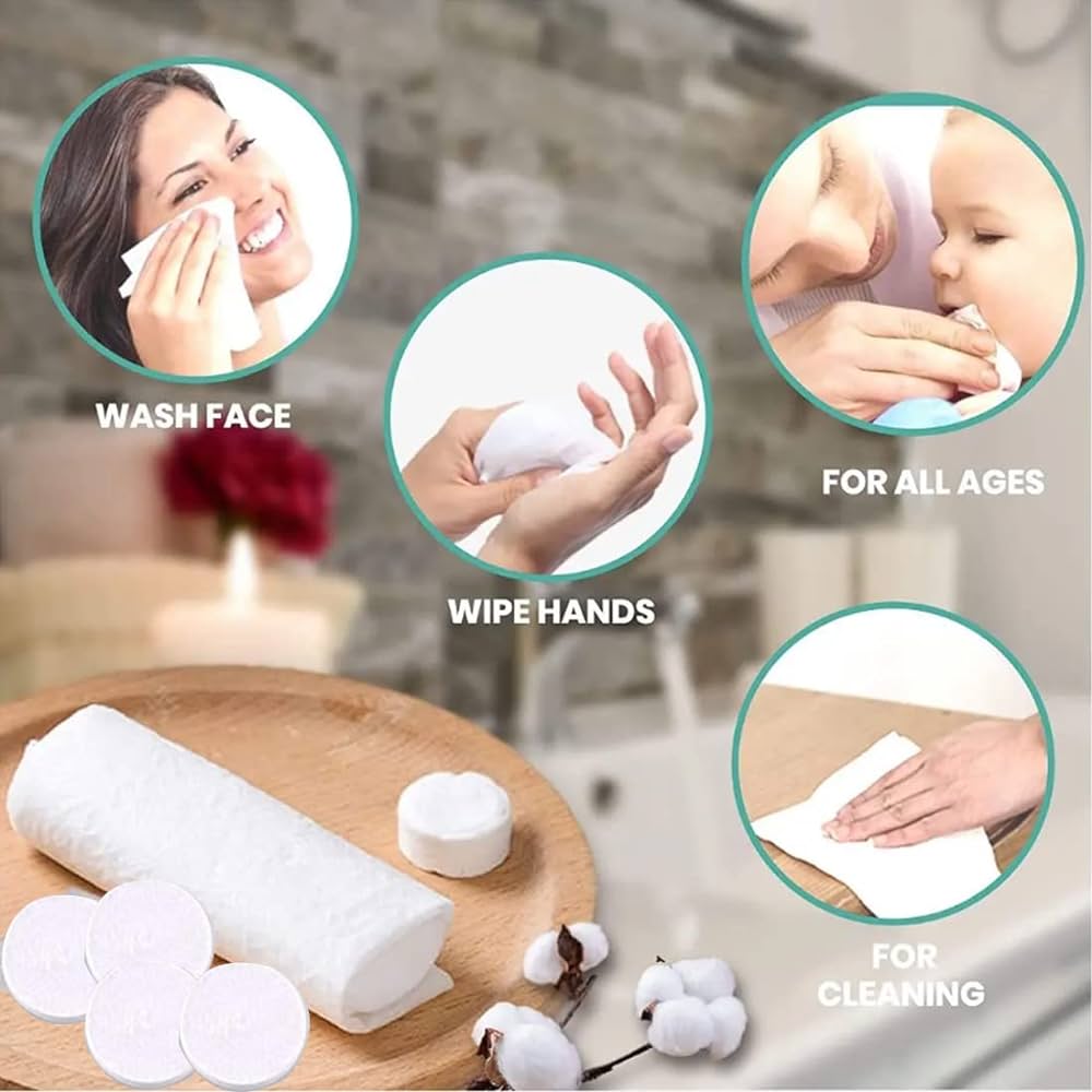 Compressed Coin Tissue Face Towel