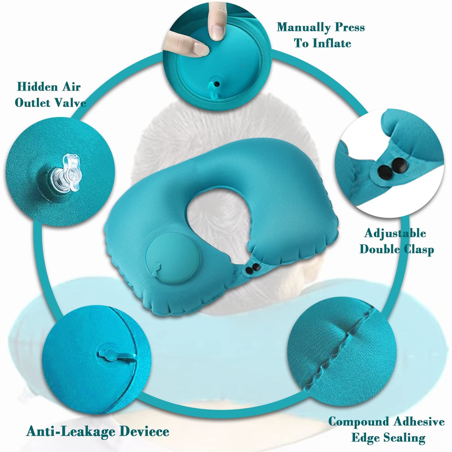Inflatable Air Filled Neck Pillow