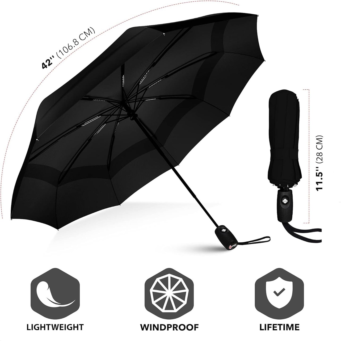 Compact Foldable Umbrella (3-Fold)
