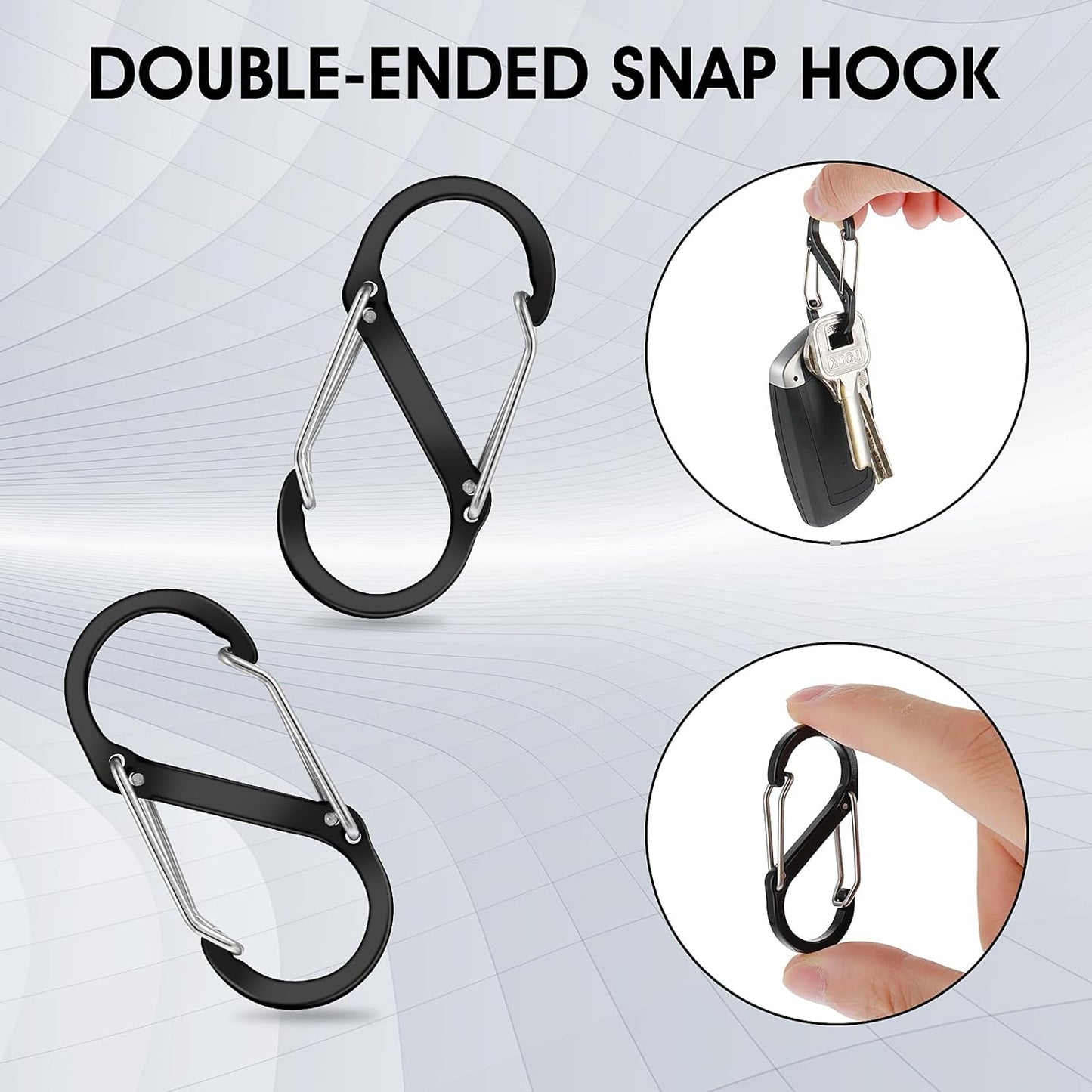 S-Shaped Carabiner Hook (Pack of 5)