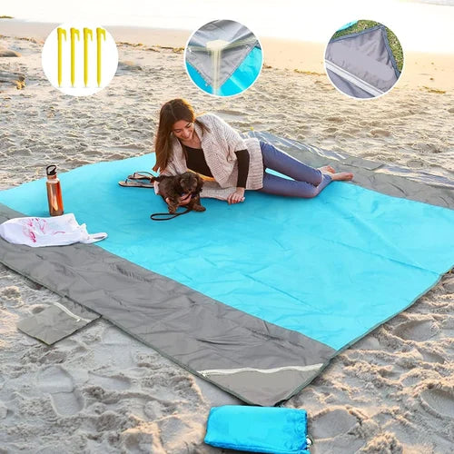 Large Blanket Mat with Sand Hooks