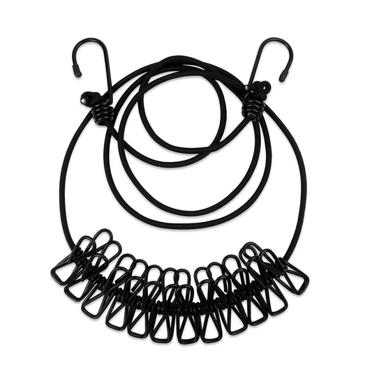 Clothesline rope with clips for Travel, Hotels & Outdoors | Hybrica GO-ON 