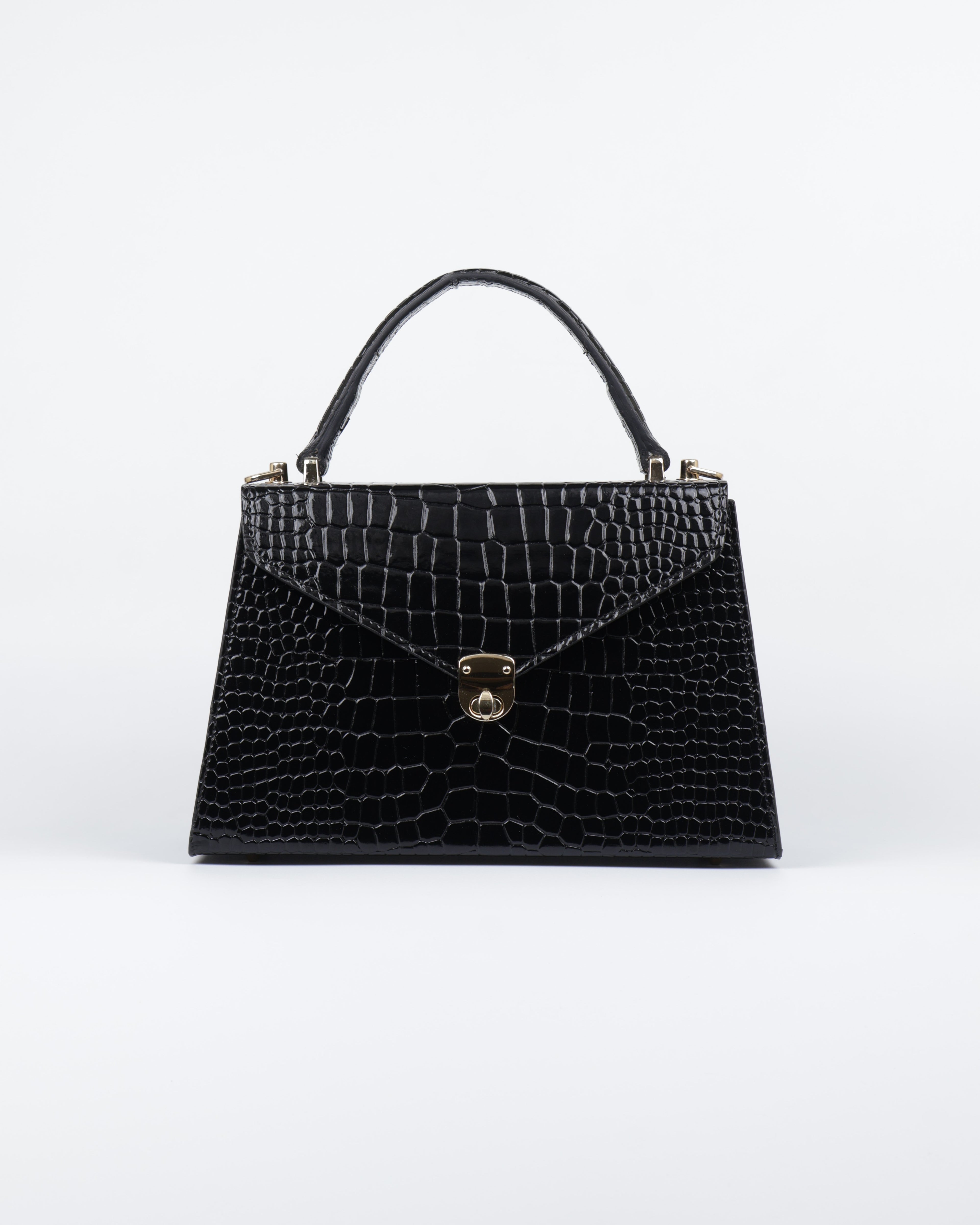 Hybricá Clássique Black Crocodile - Small