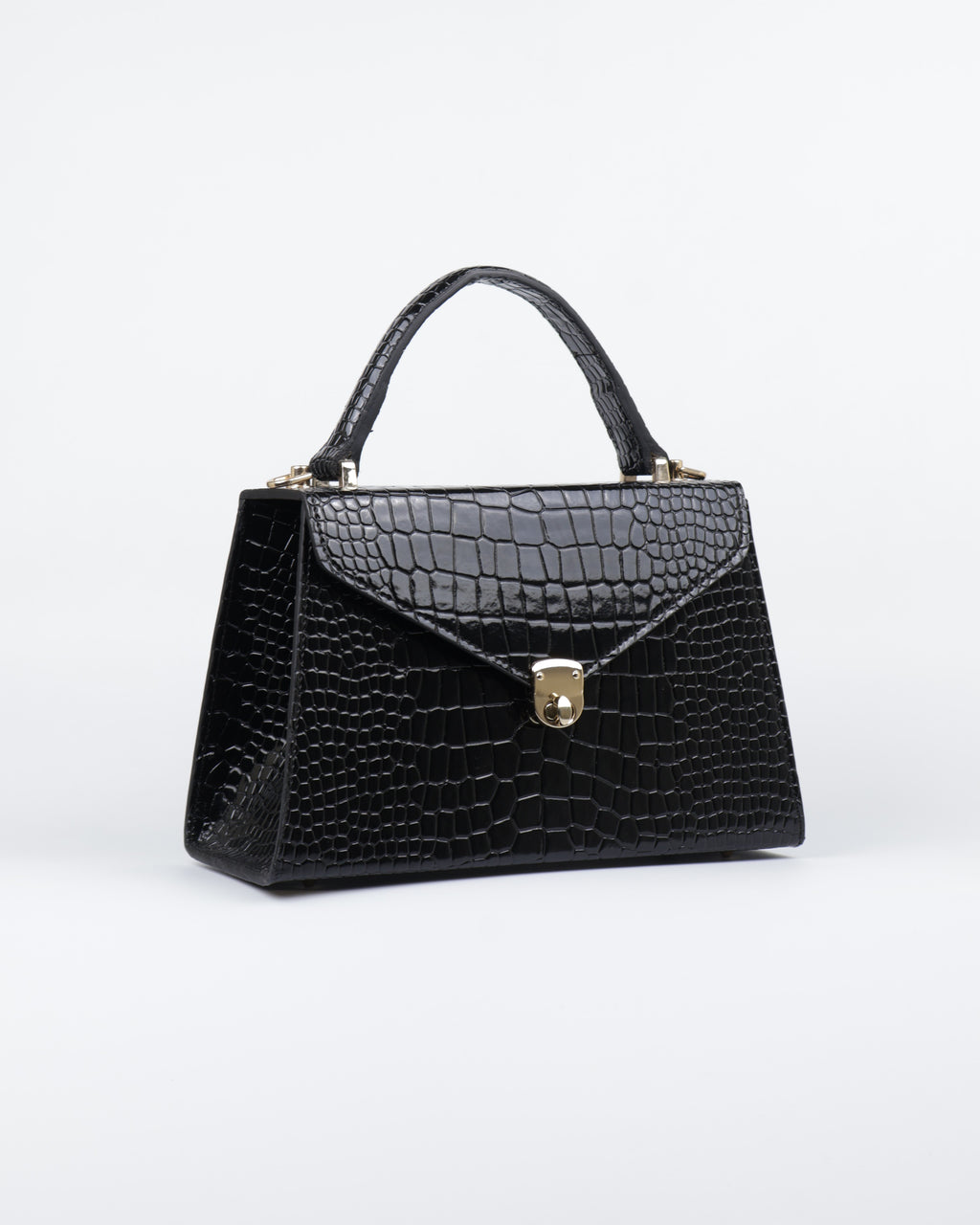 Hybricá Clássique Black Crocodile - Small