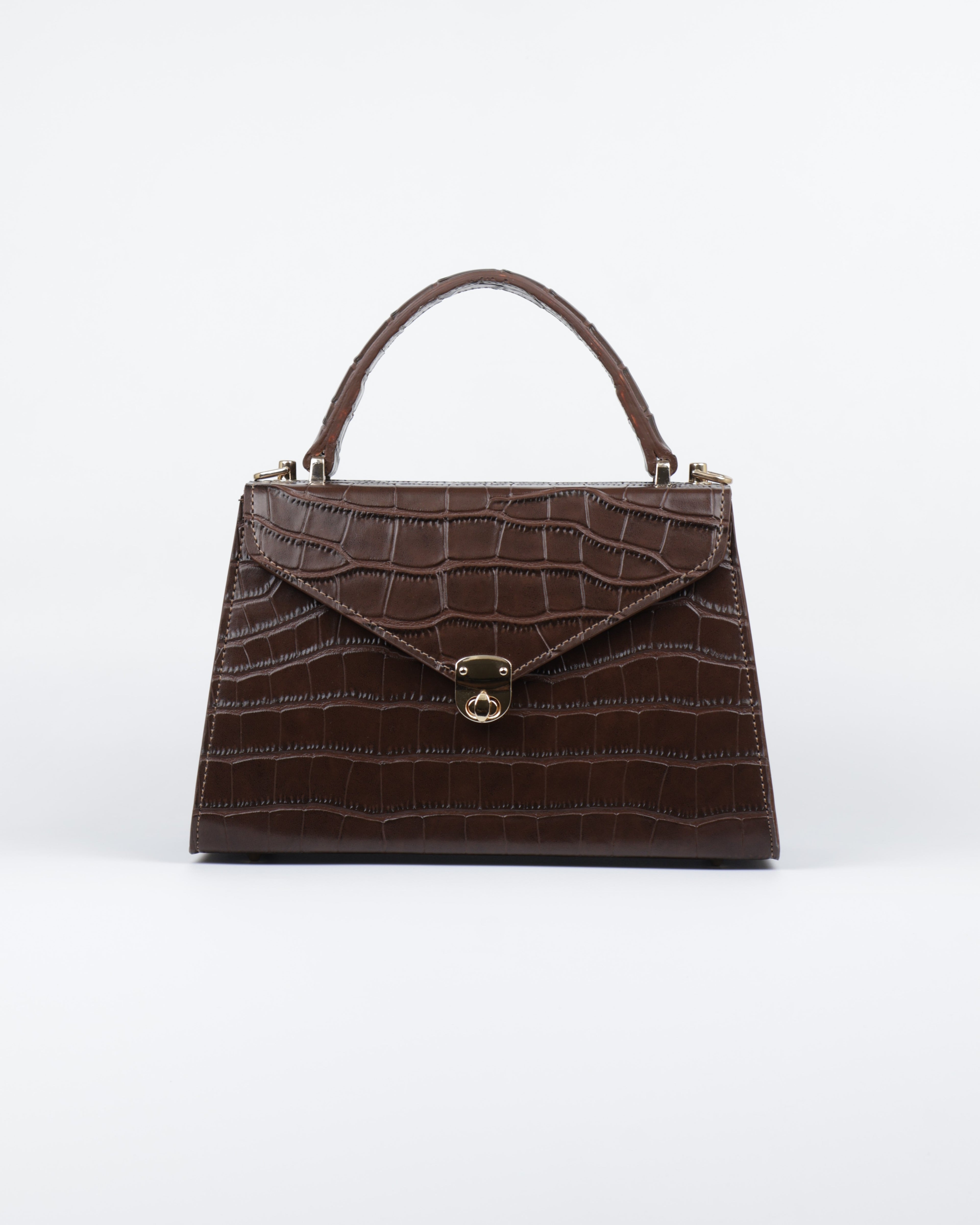 Hybricá Clássique Brown Crocodile - Small
