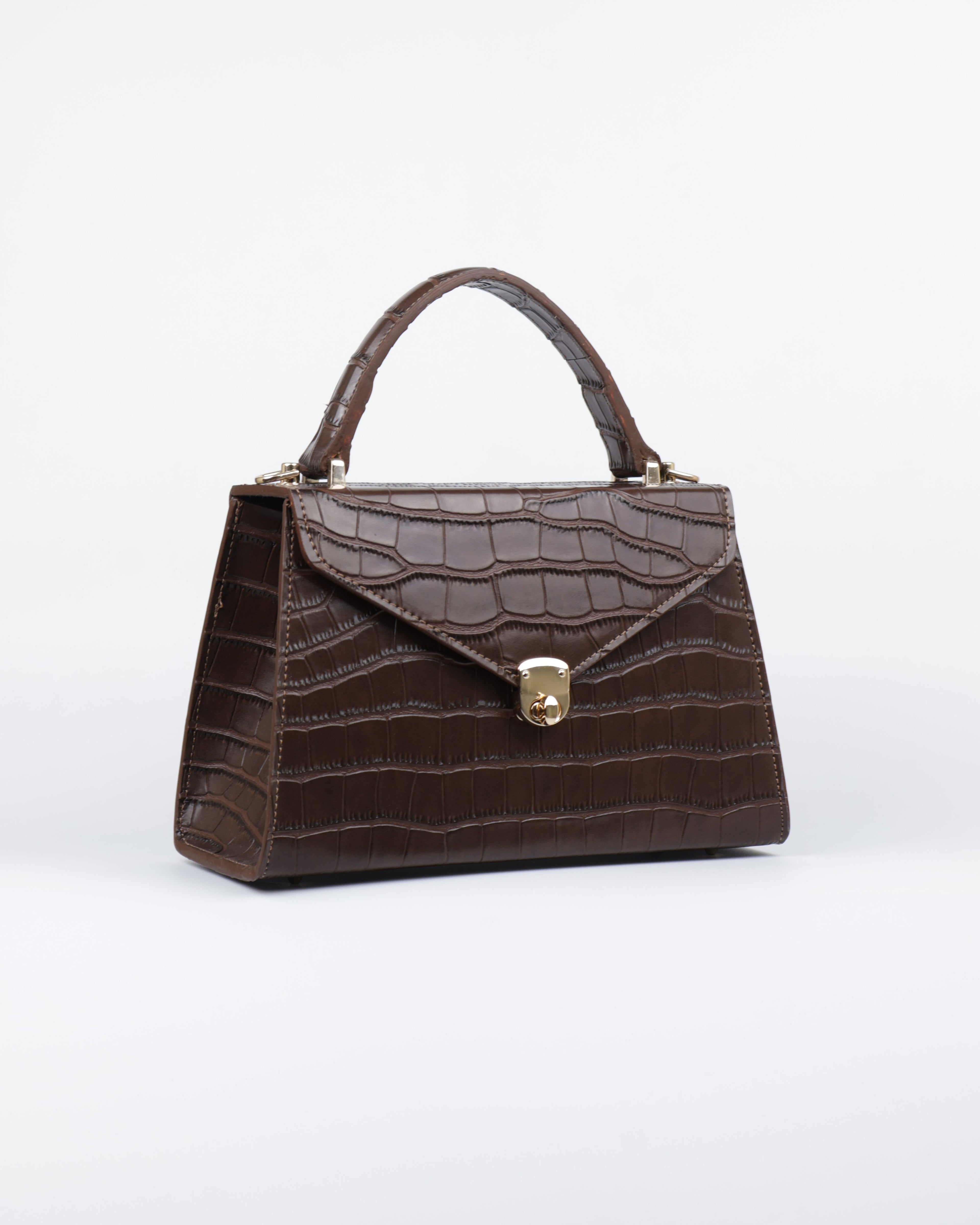 Hybricá Clássique Brown Crocodile Skin