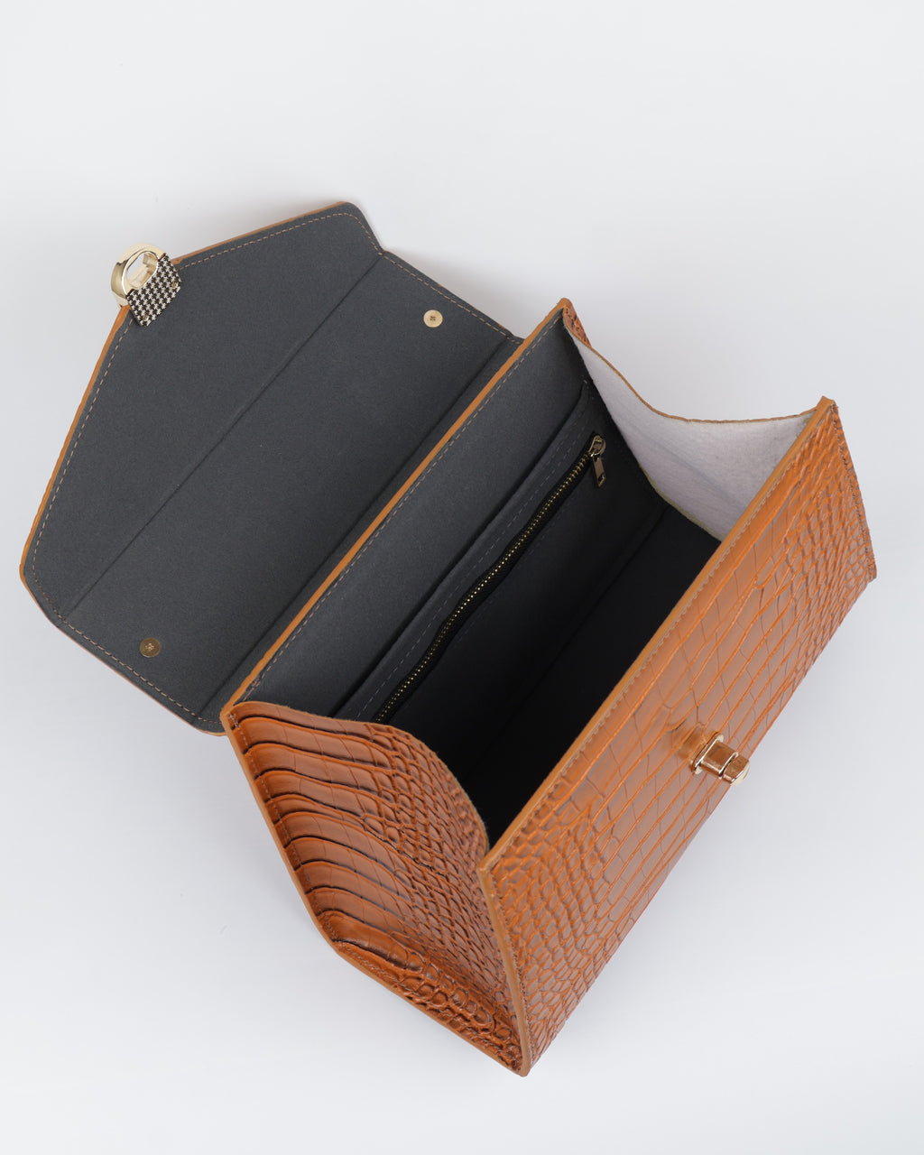 Hybricá Clássique Tan Crocodile - Small