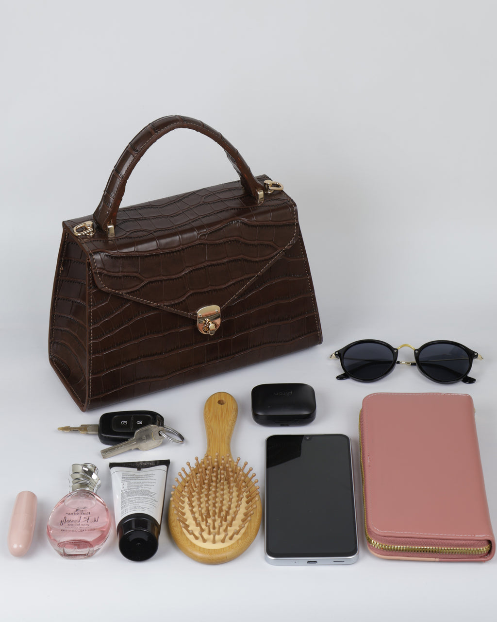Hybricá Clássique Brown Crocodile Skin