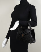 Hybrica Classique Black Crocodile Skin