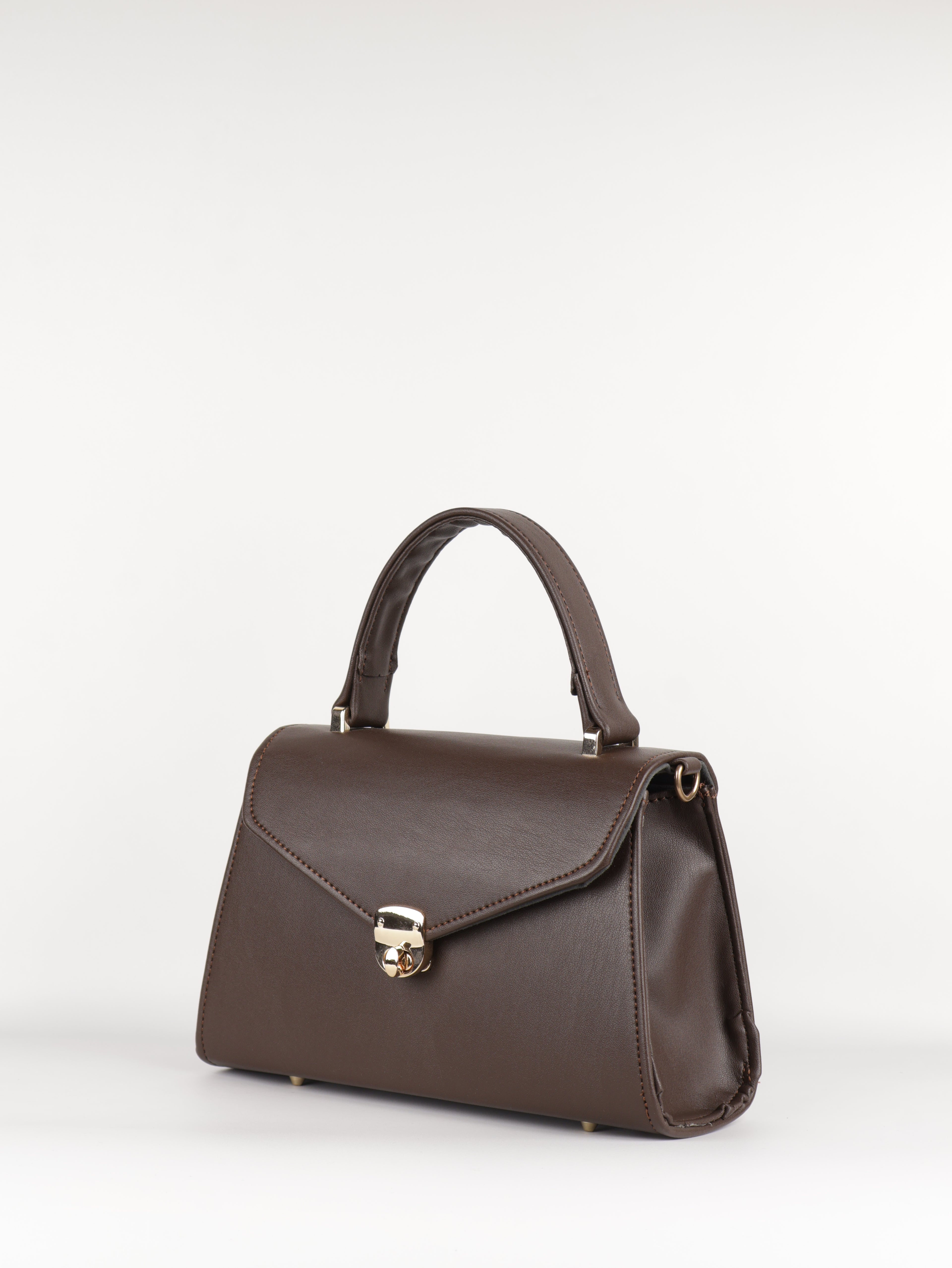 Classique Top Handle Bag - Chocolate Brown