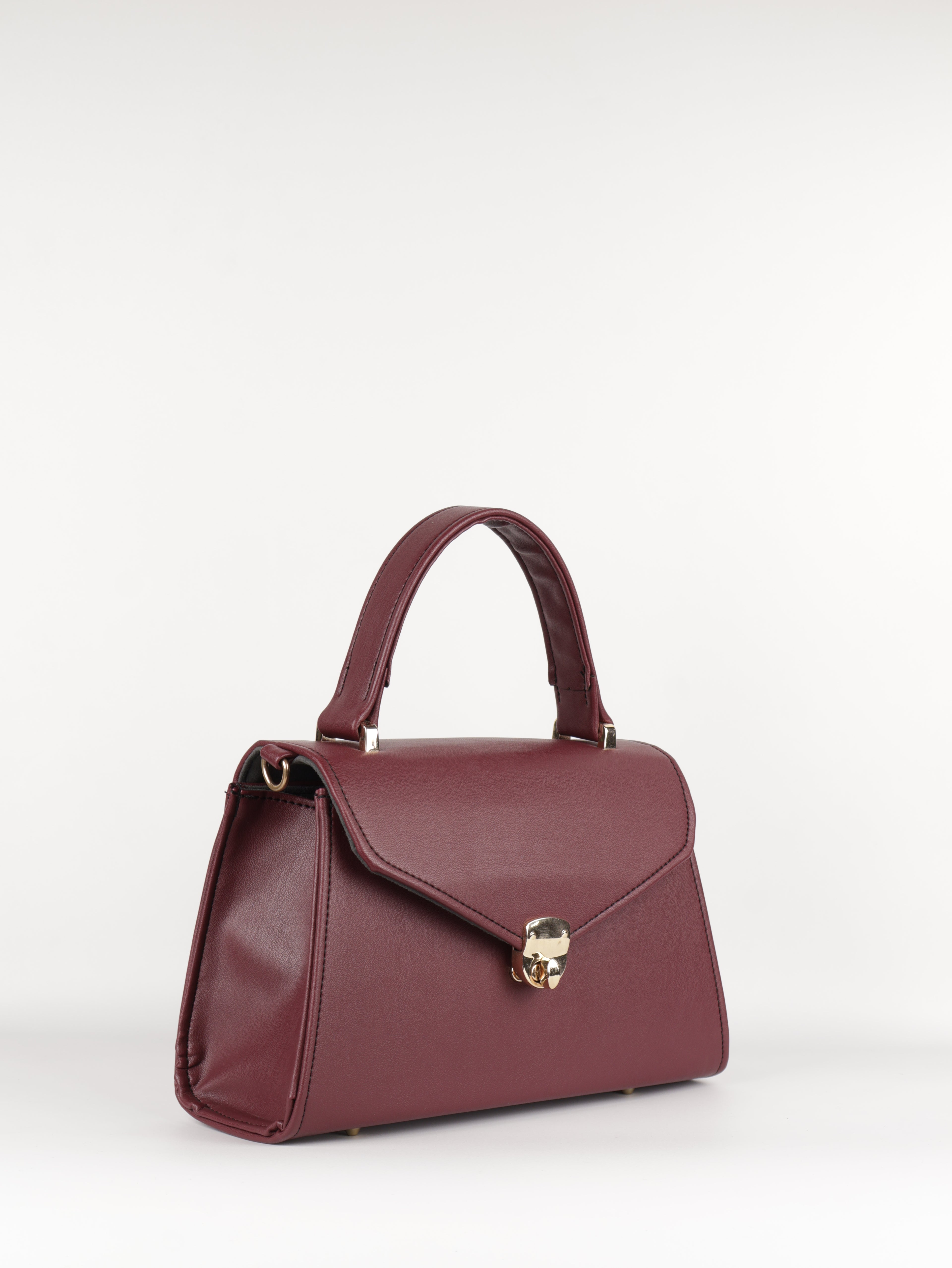 Classique Top Handle Bag - Burgundy