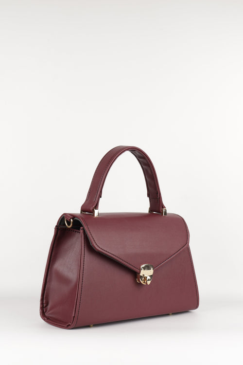 Classique Top Handle Bag - Burgundy