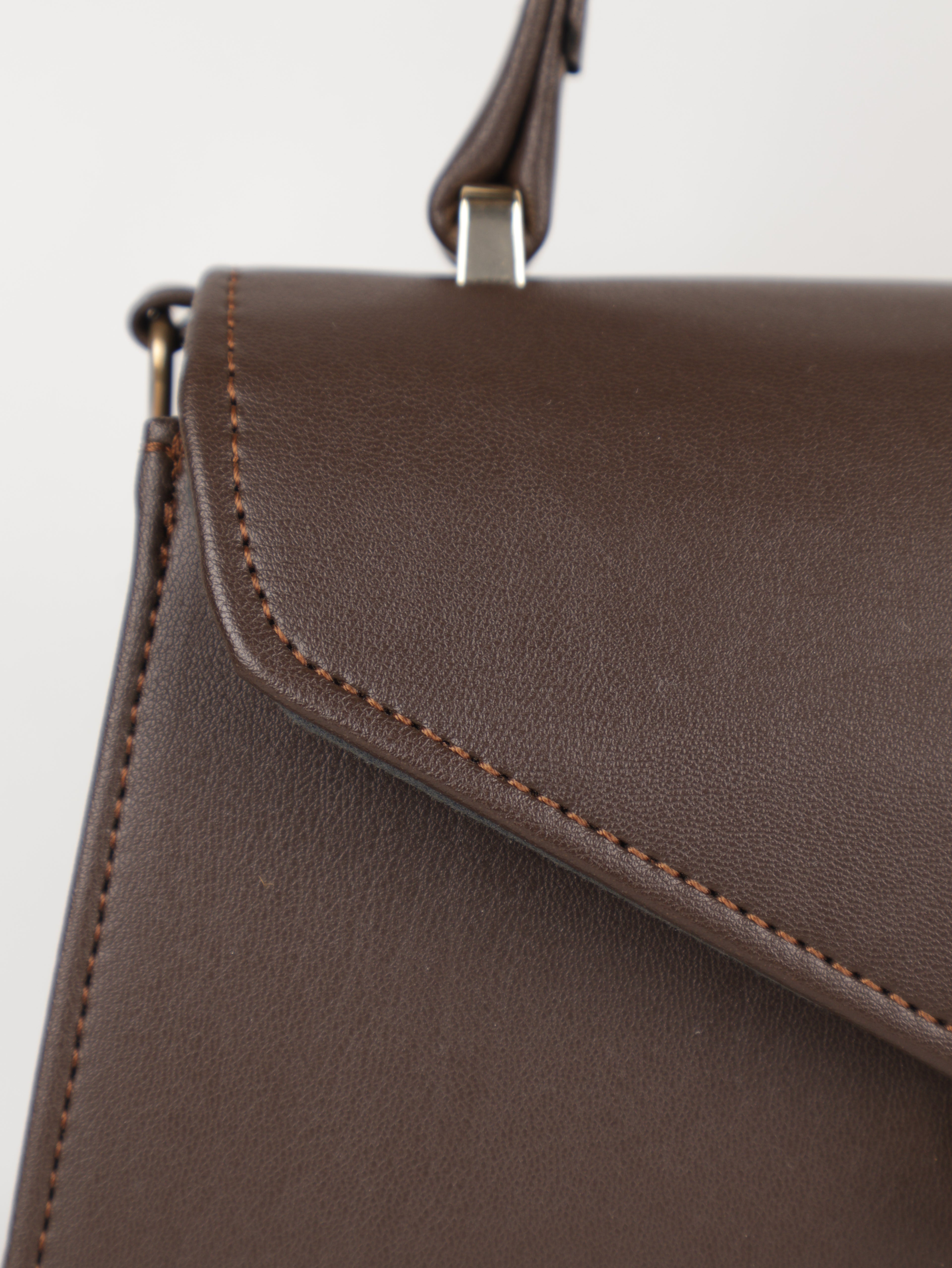 Classique Top Handle Bag - Chocolate Brown