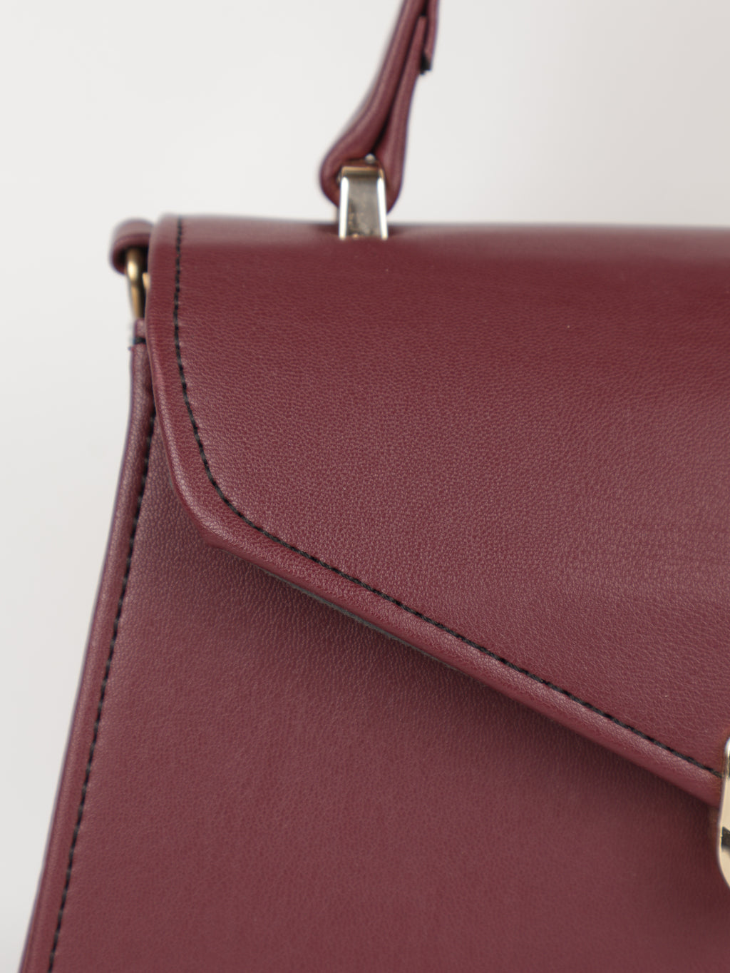 Classique Top Handle Bag - Burgundy