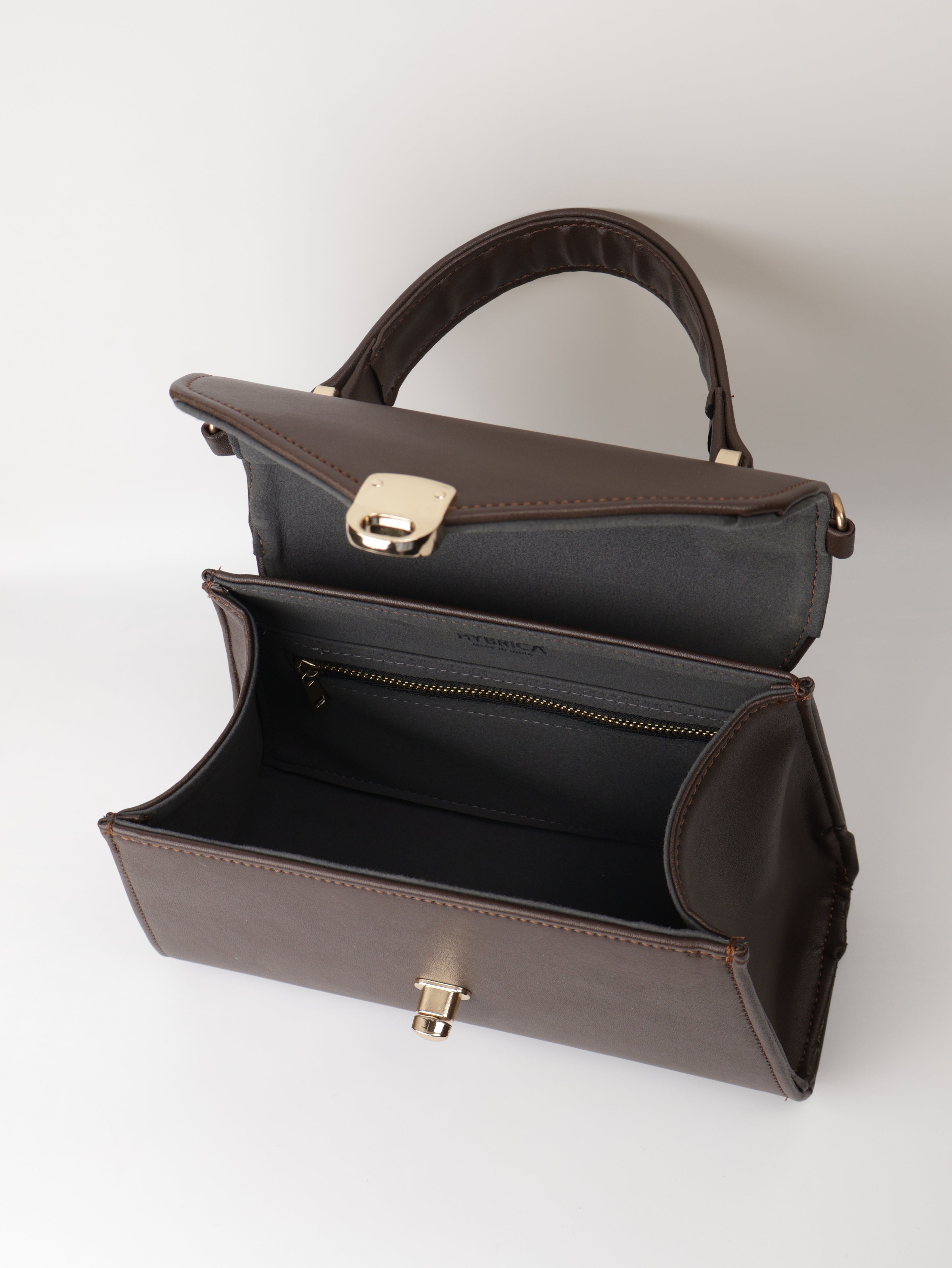 Classique Top Handle Bag - Chocolate Brown