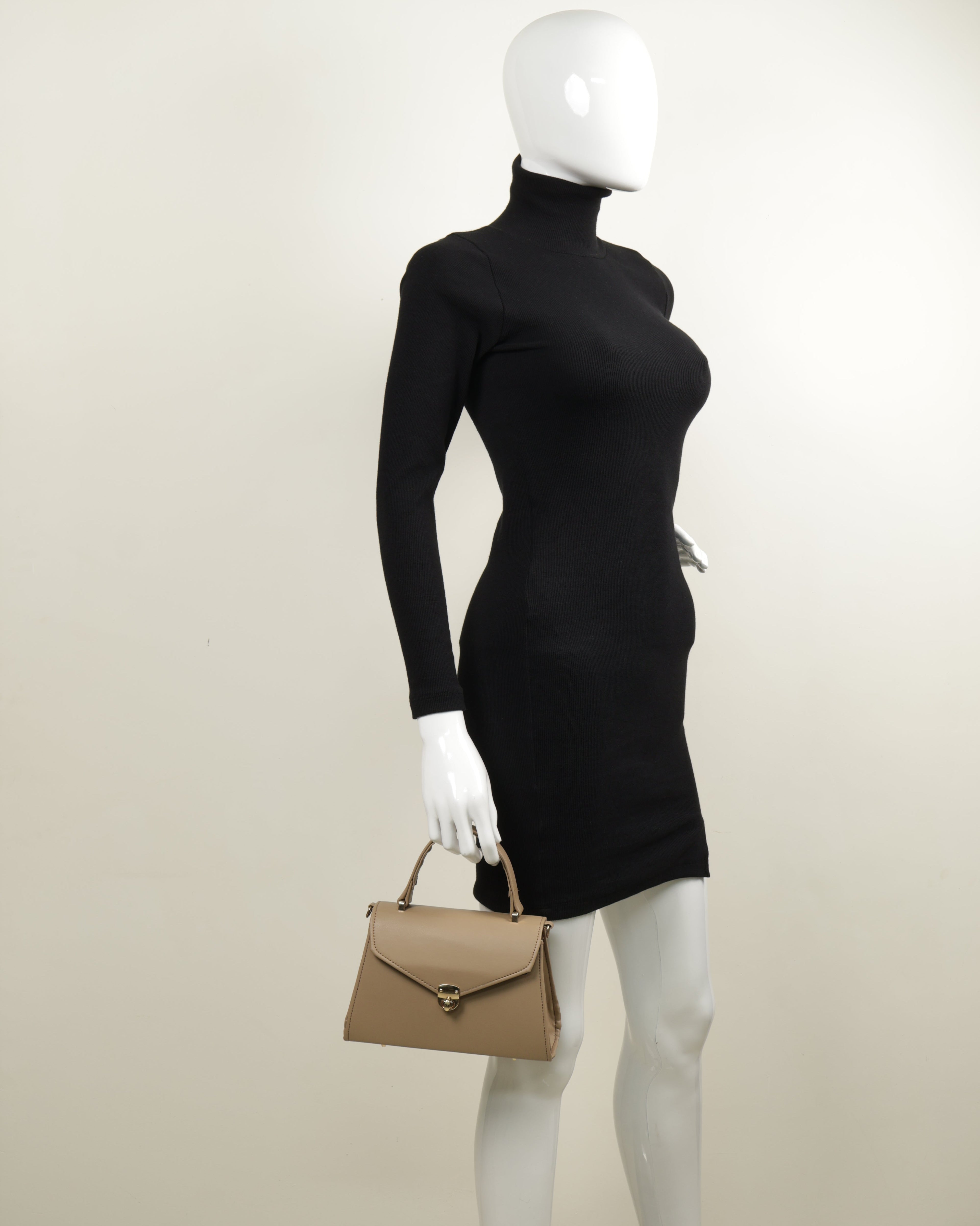 Classique Top Handle Bag - Taupe