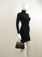 Classique Top Handle Bag - Chocolate Brown