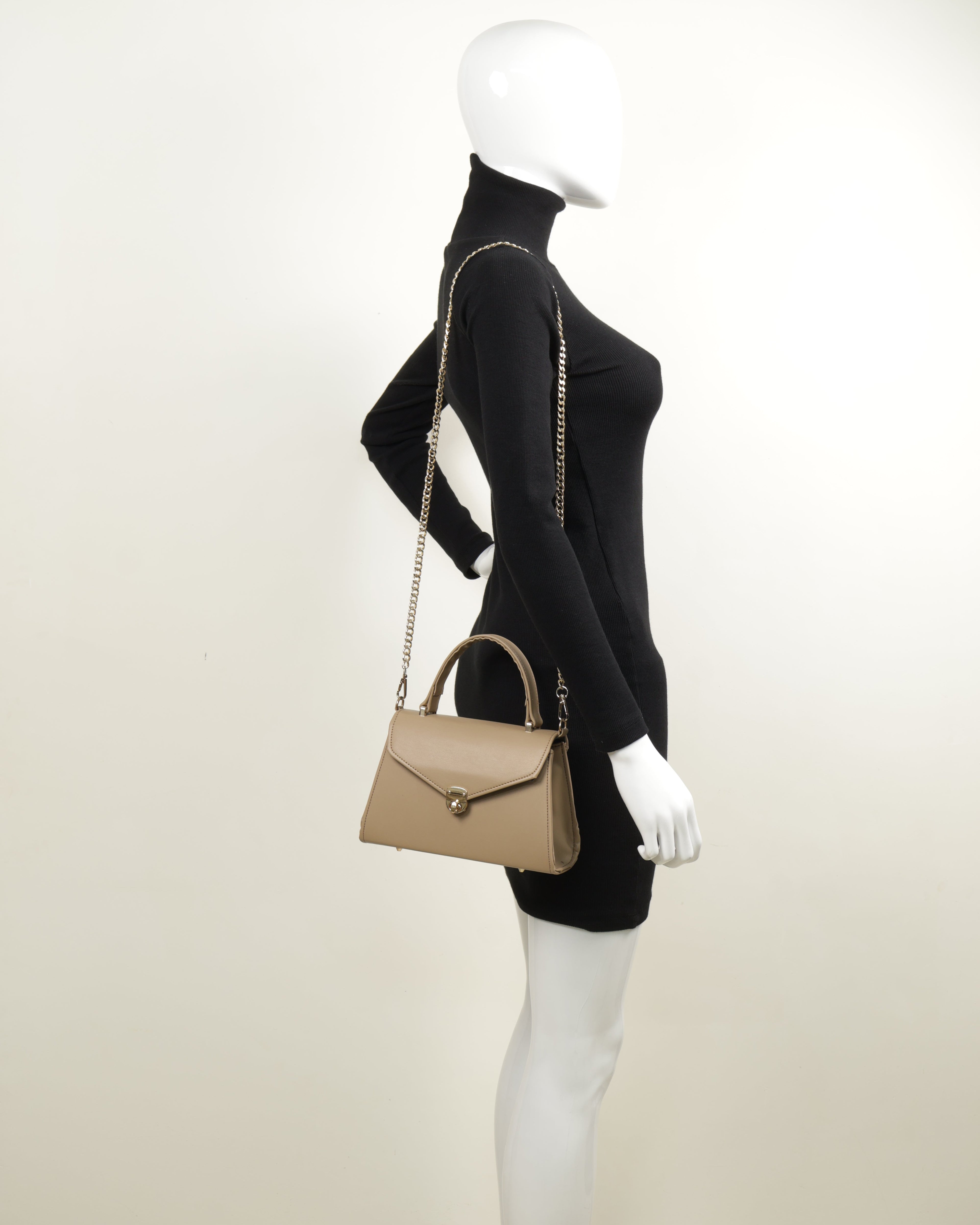 Classique Top Handle Bag - Taupe