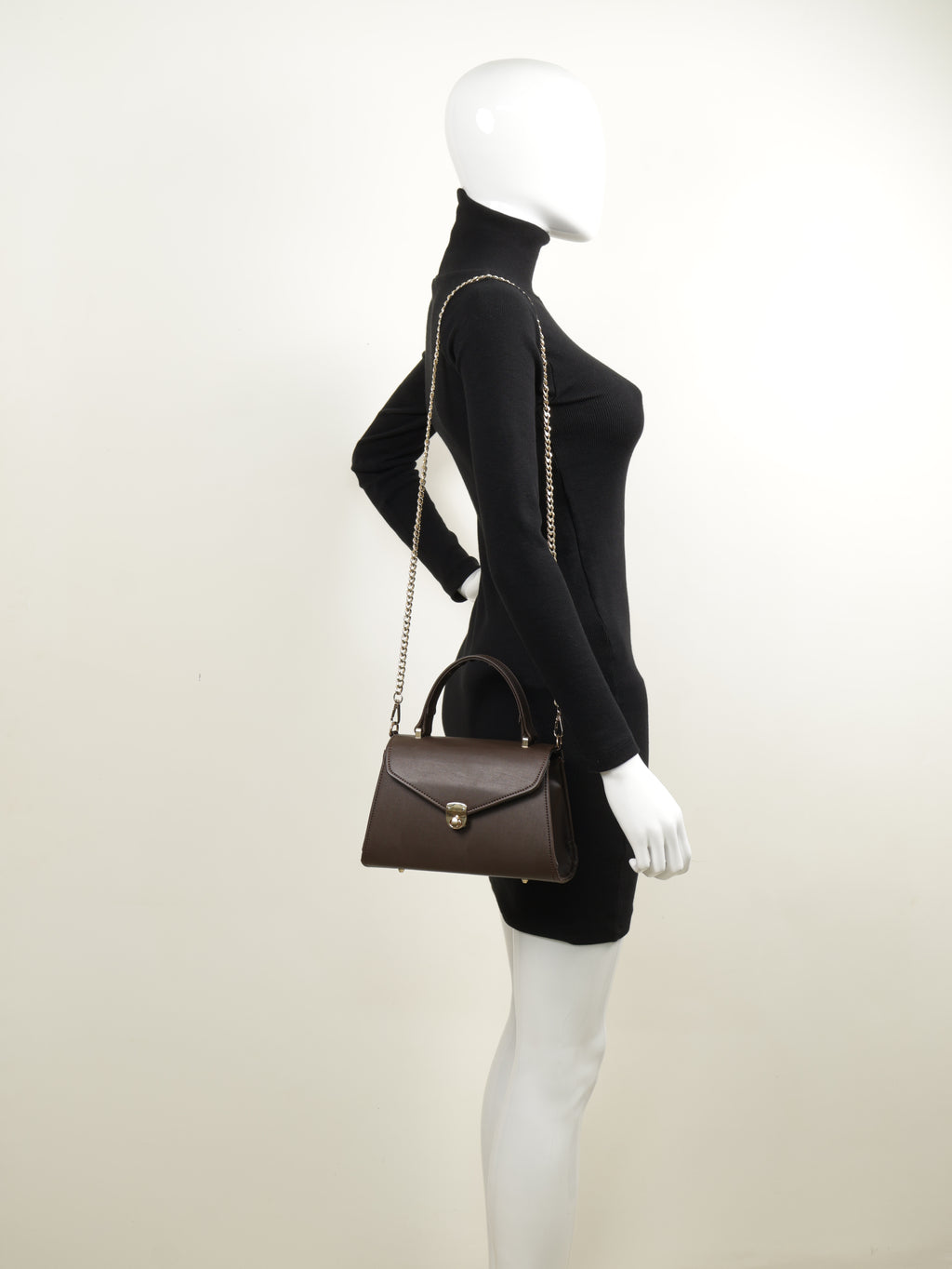 Classique Top Handle Bag - Chocolate Brown