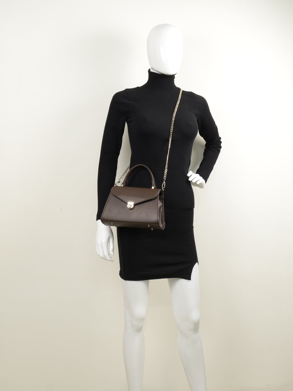Classique Top Handle Bag - Chocolate Brown