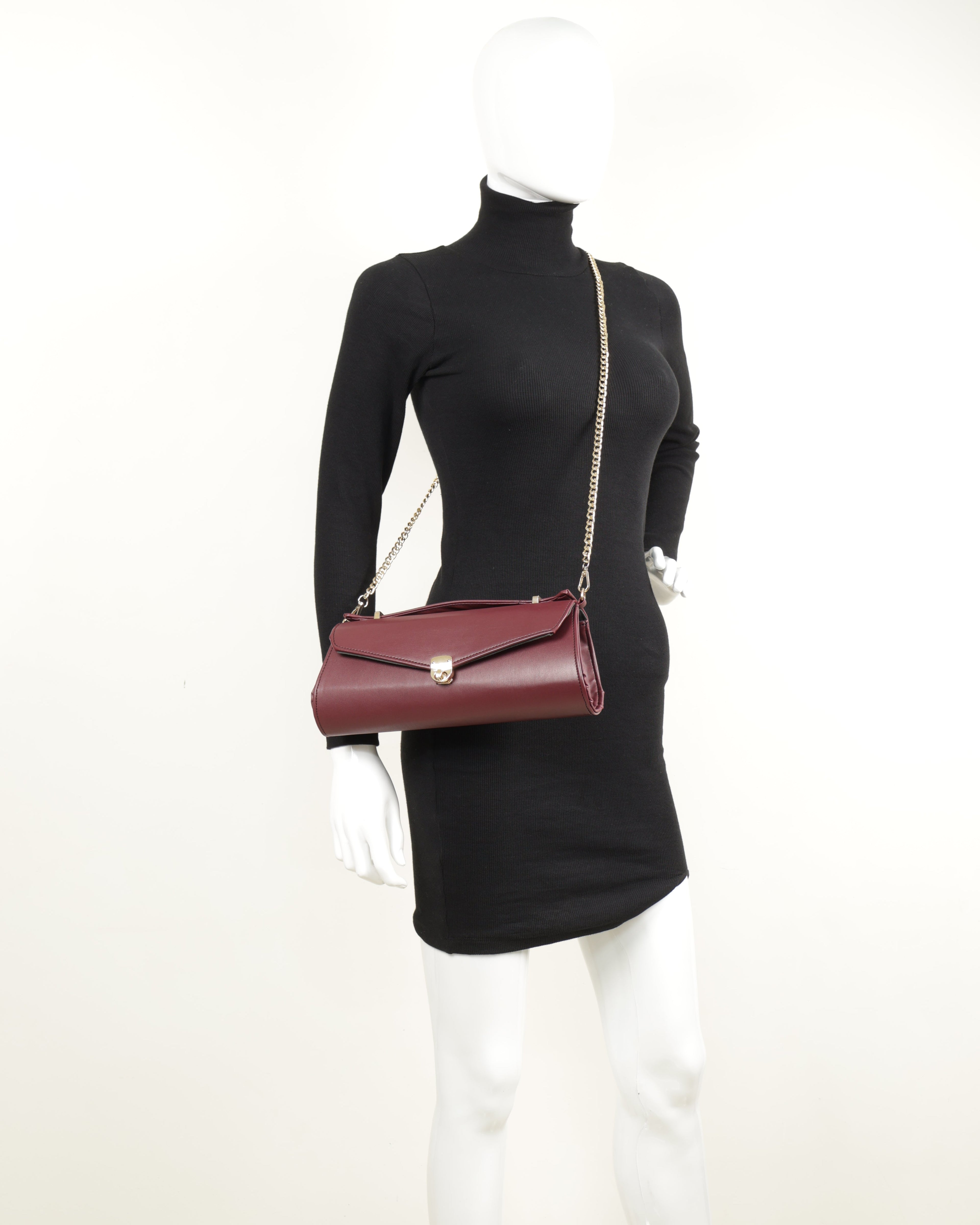 Classique Clutch Bag - Burgundy