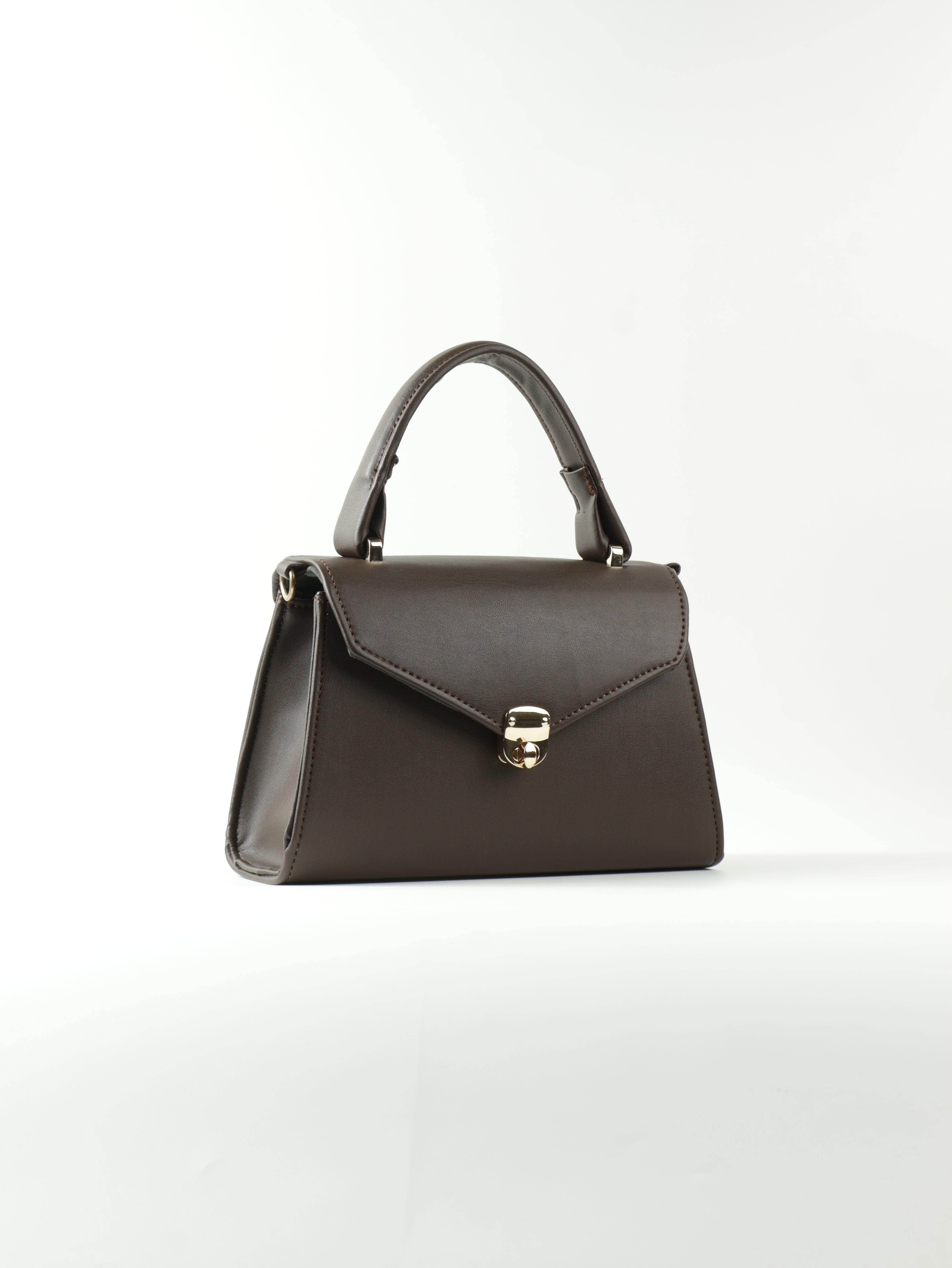 Classique Top Handle Bag - Chocolate Brown