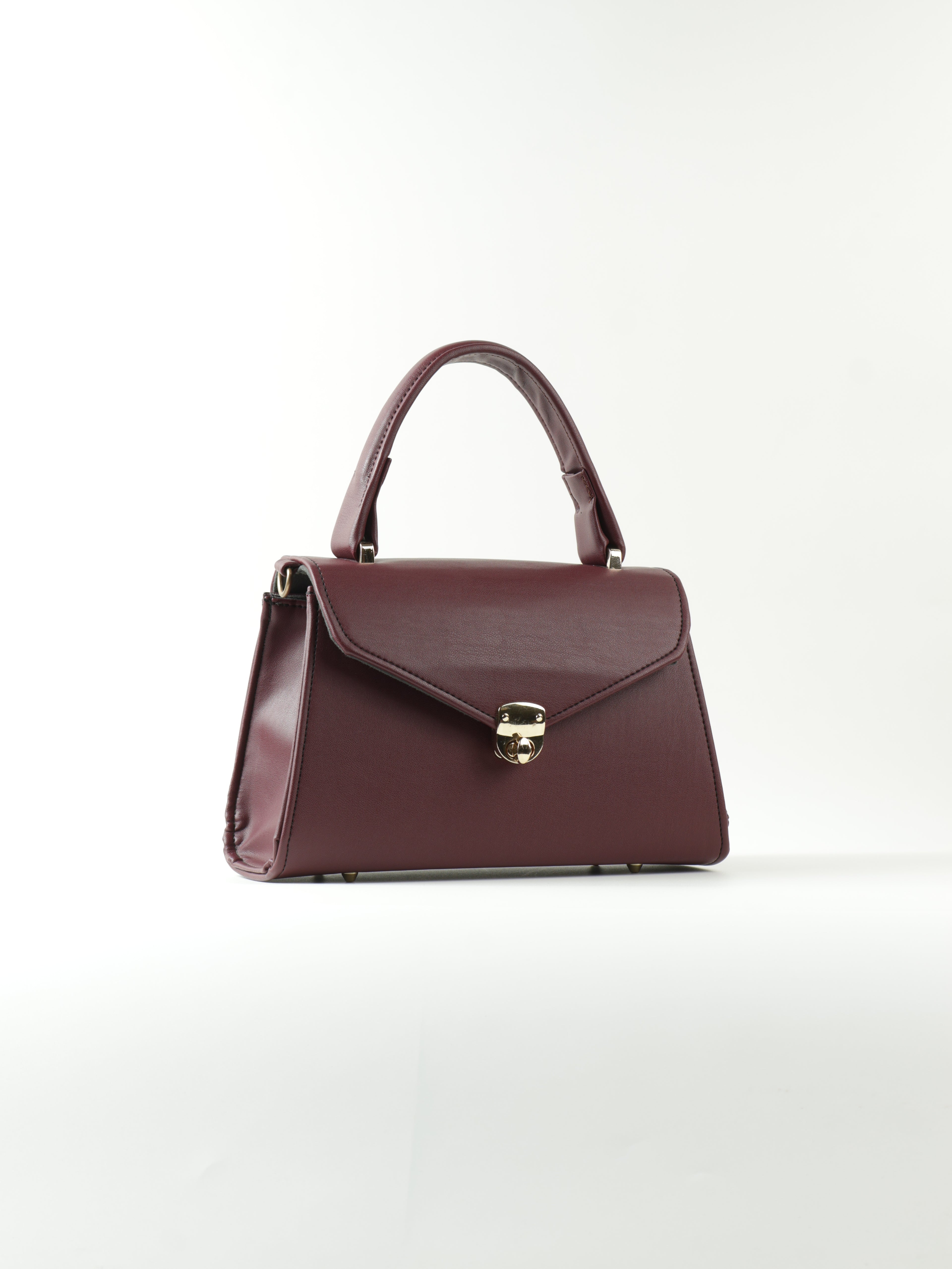 Classique Top Handle Bag - Burgundy