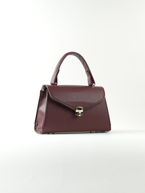 Classique Top Handle Bag - Burgundy/Wine
