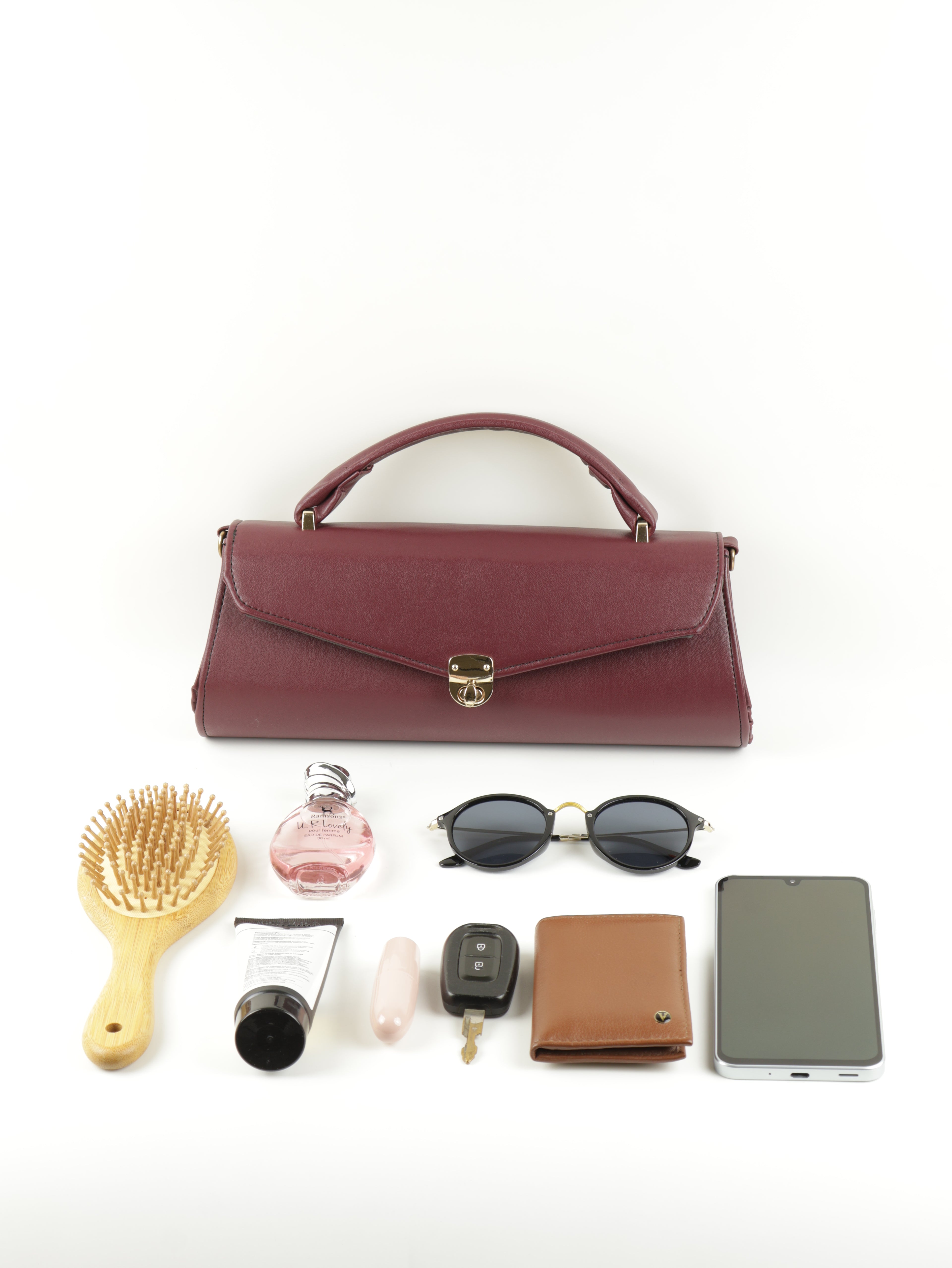 Classique Clutch Bag - Burgundy