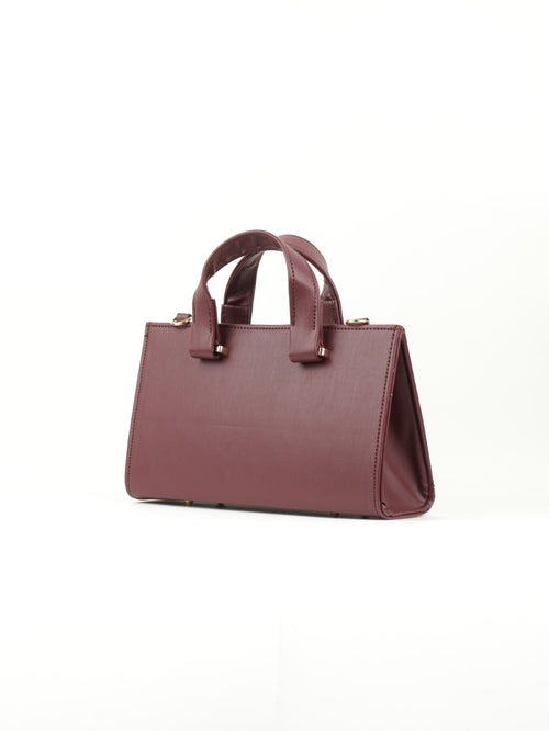 Symétri Mini Tote - Burgundy/Wine