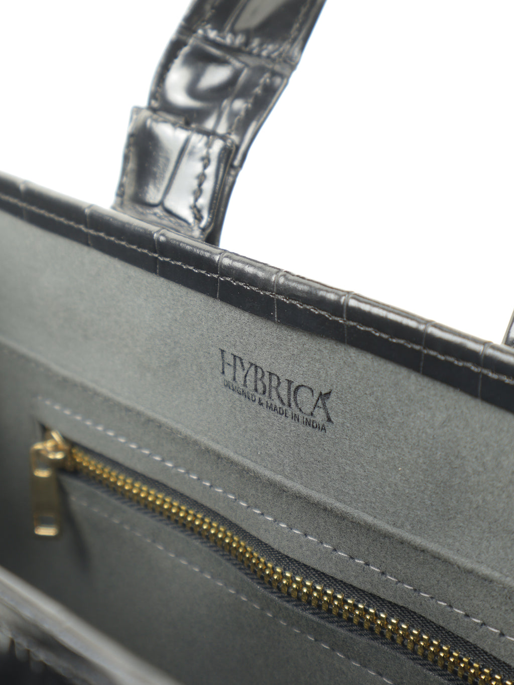 Symétri Croc-Embossed Mini Tote - Jet Black