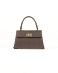 Elisé Smooth Top Handle Satchel - Coffee Brown