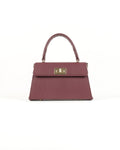 Elisé Smooth Top Handle Satchel - Burgundy/Wine