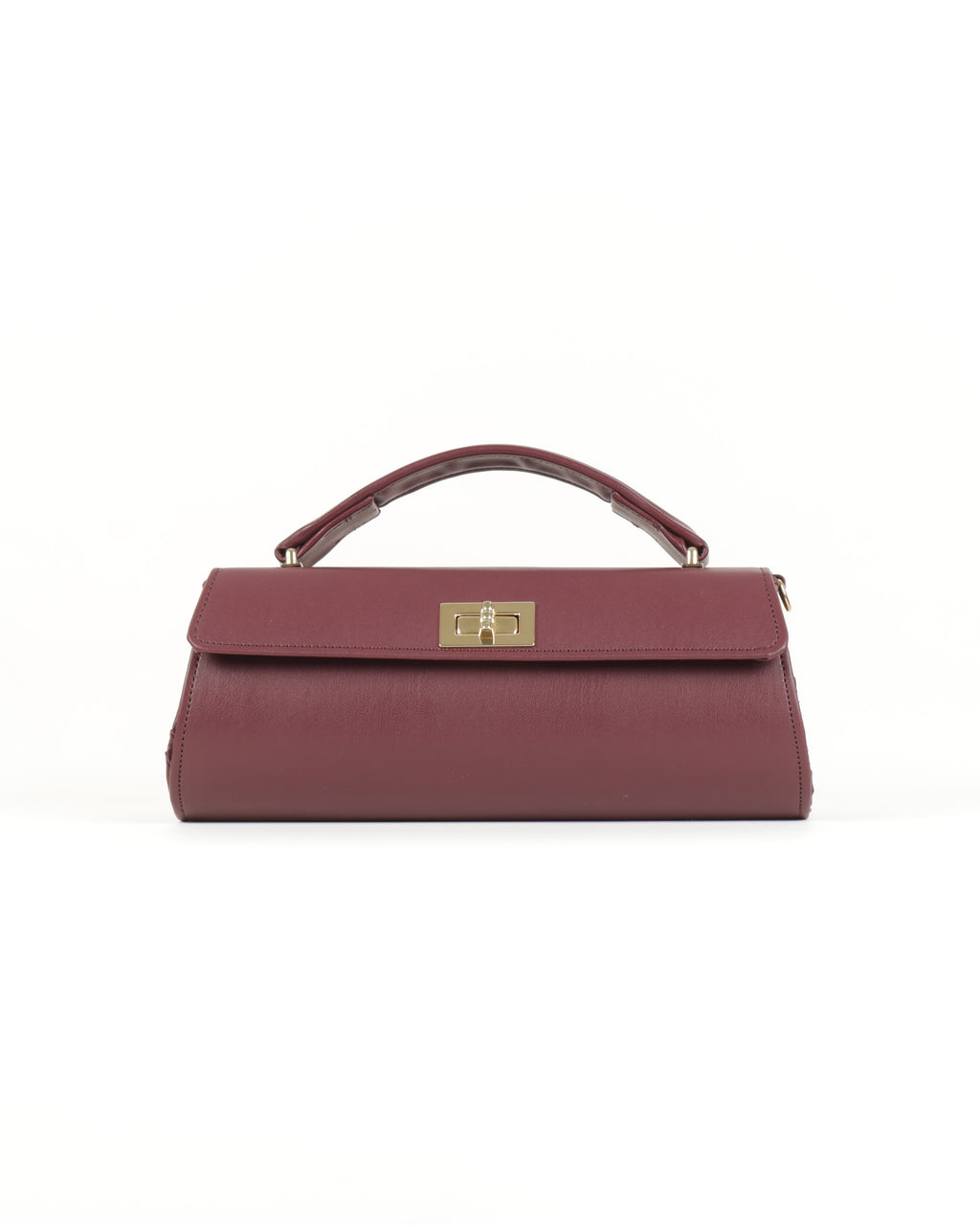 Elisé Smooth East-West Clutch - Burgundy/Wine