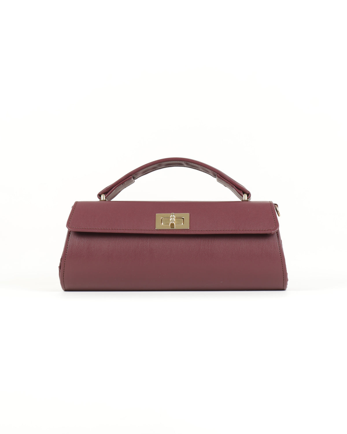 Elisé Smooth East-West Clutch - Burgundy/Wine