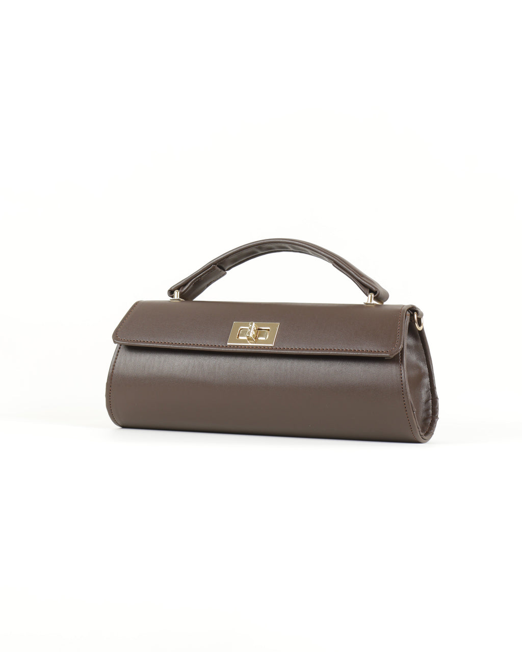 Elisé Smooth East-West Clutch - Coffee Brown
