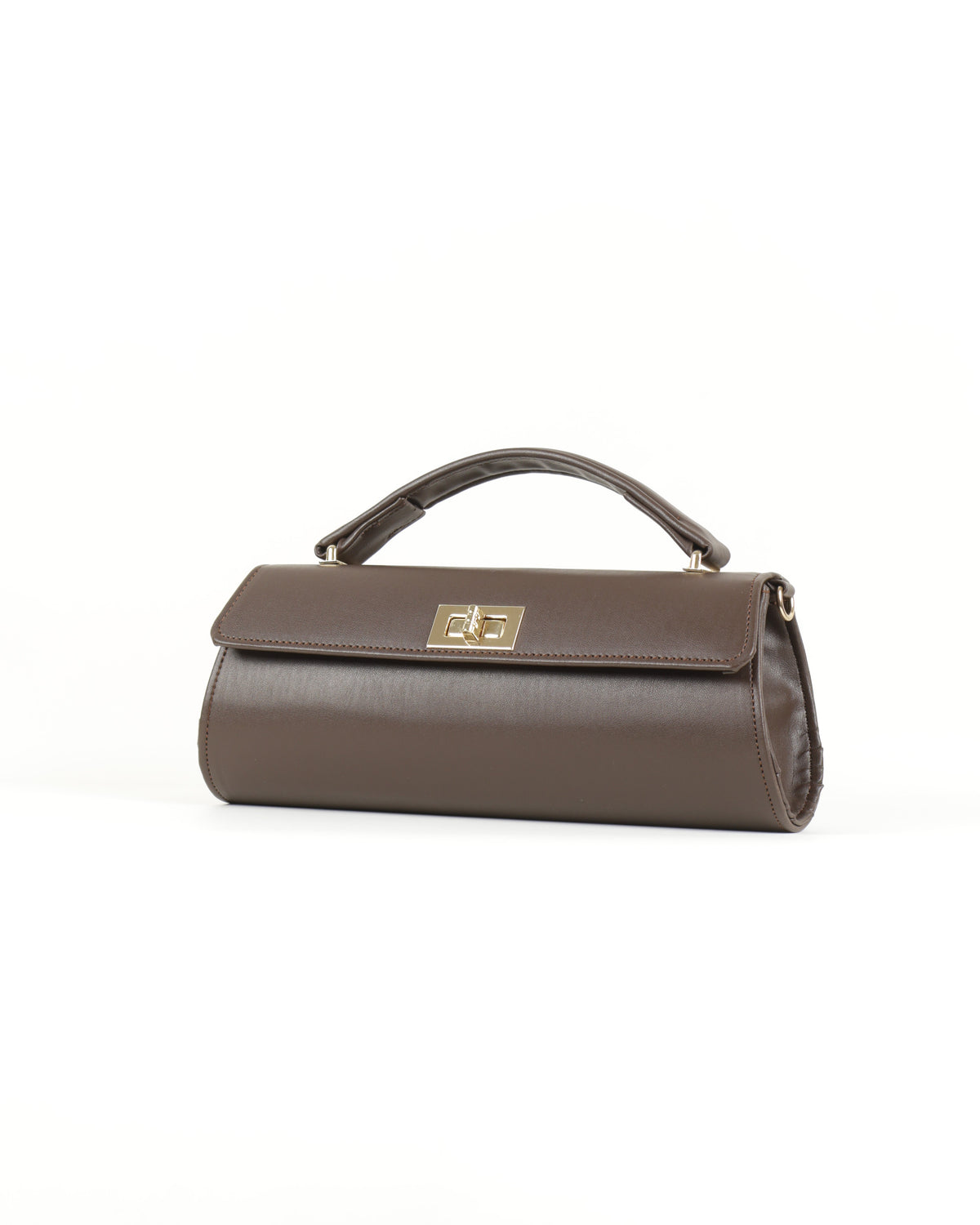 Elisé Smooth East-West Clutch - Coffee Brown