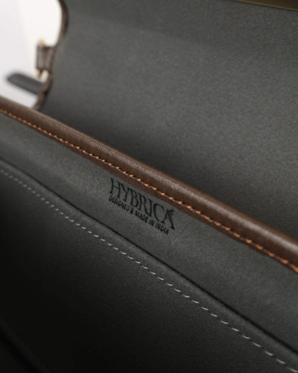 Elisé Smooth East-West Clutch - Coffee Brown
