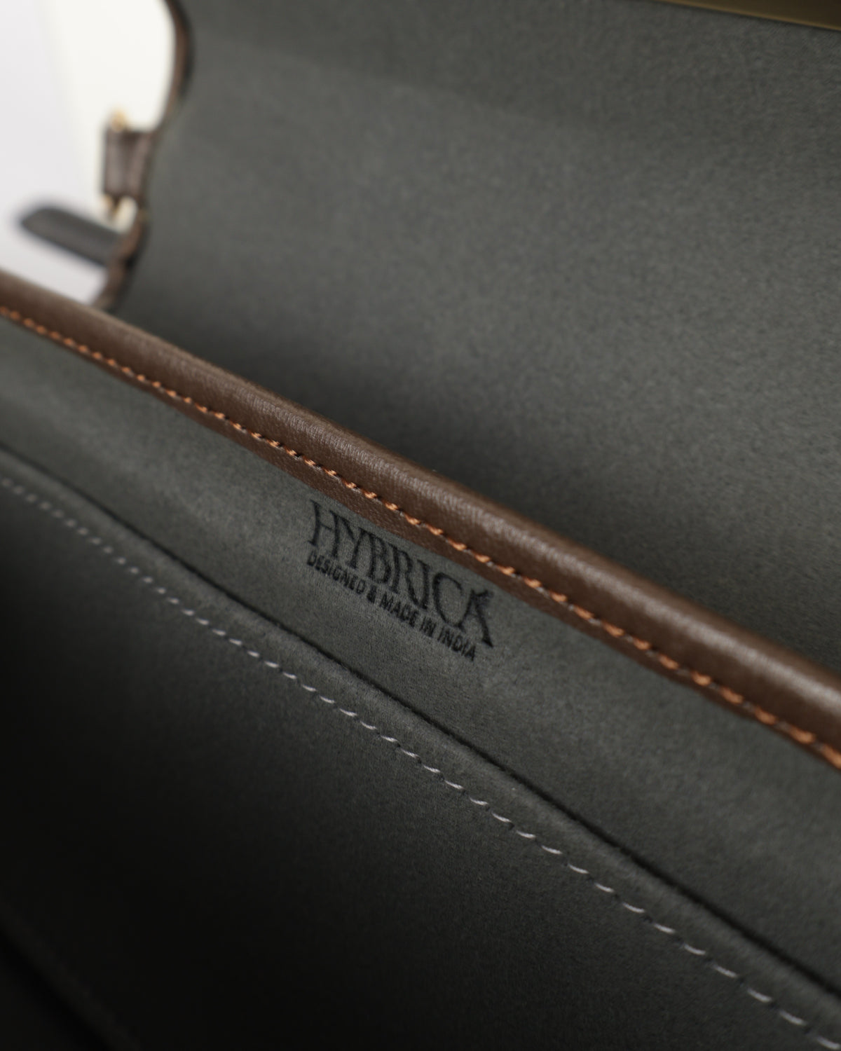 Elisé Smooth East-West Clutch - Coffee Brown