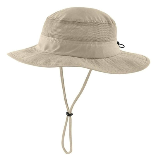 Unisex Wide Brim Bucket Hat with Drawstring