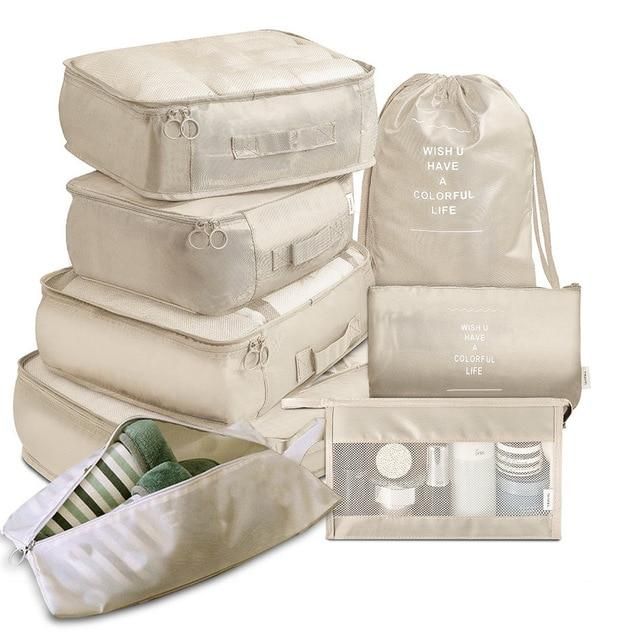 Hybrica GO-ON Premium Travel Bag Organizer Packing Cubes set of 8