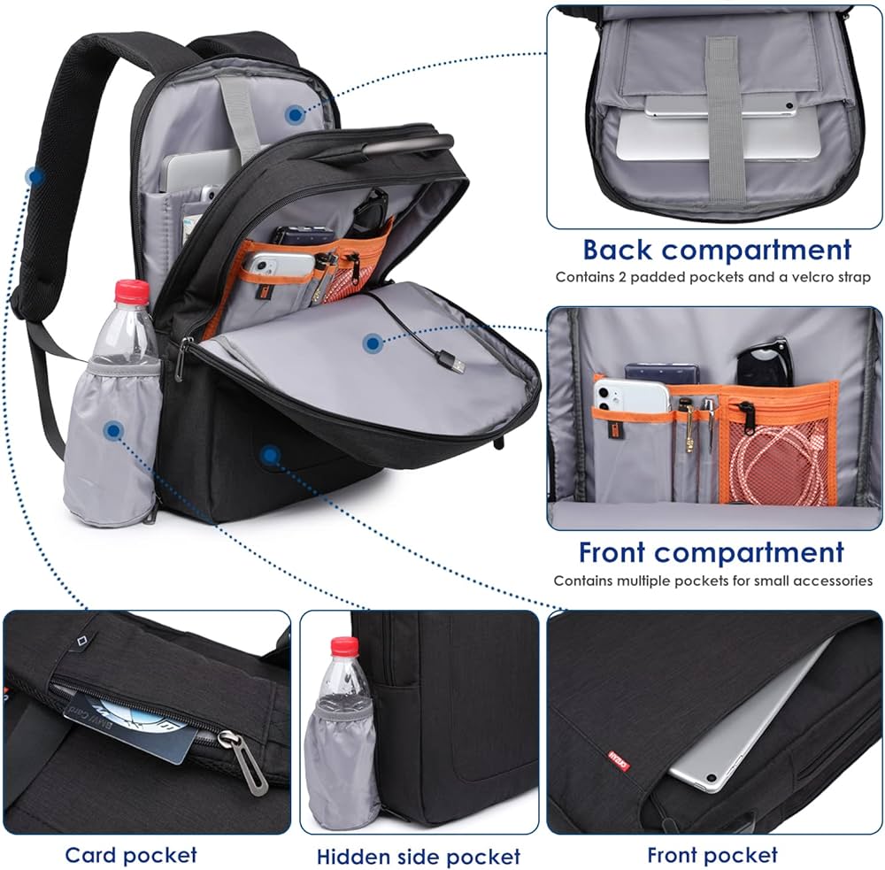 Hybrica GO-ON Premium Travel Unisex Anti-Theft Carry-On Backpack