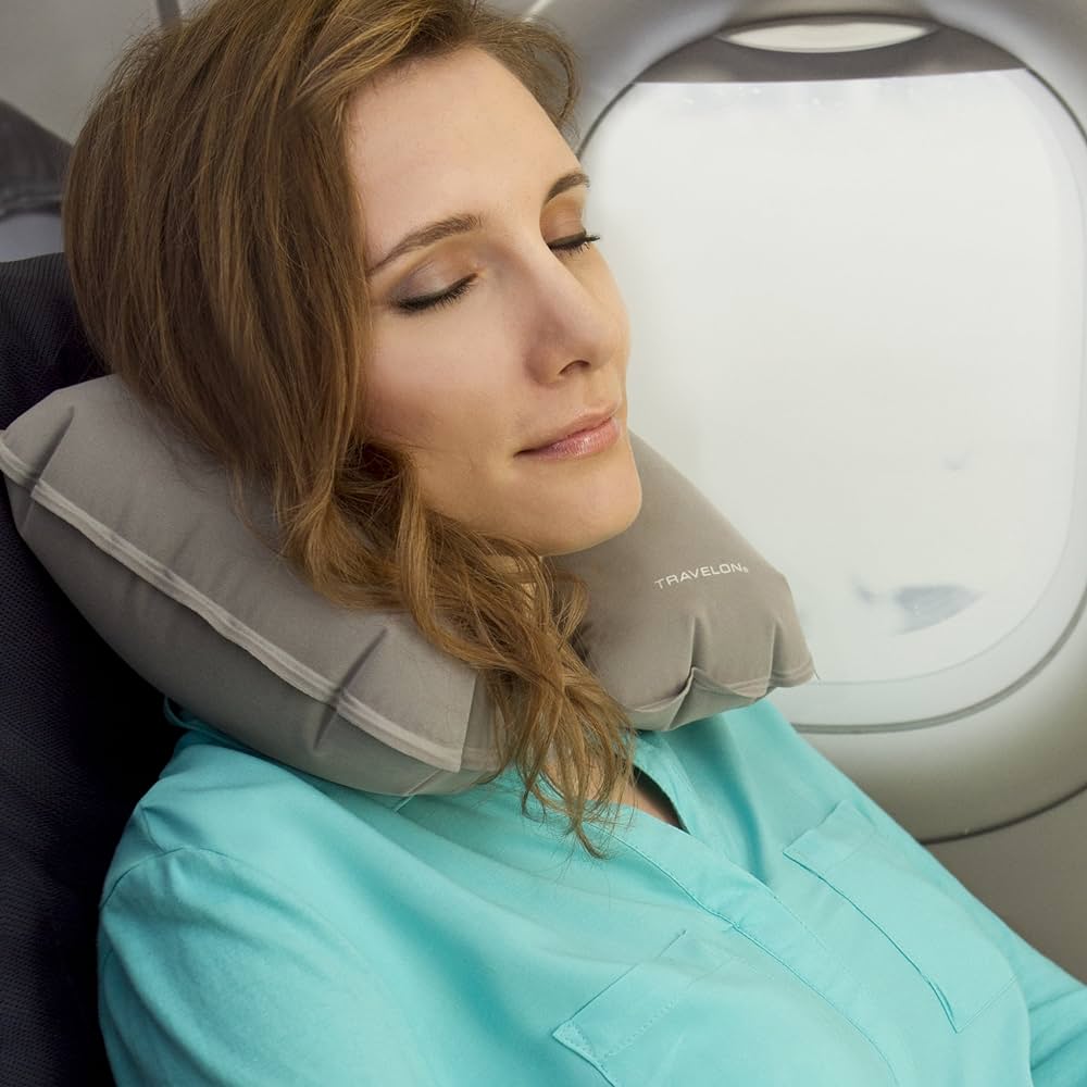 HYBRICA GO-ON Premium Travel Inflatable Air Neck Pillow