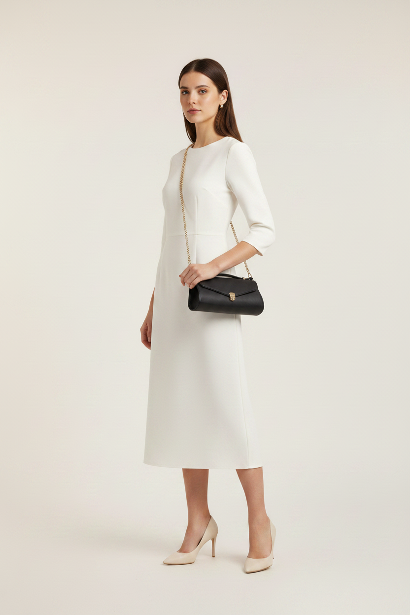 Classique Clutch Bag - Black | Crossbody Chain Variation
