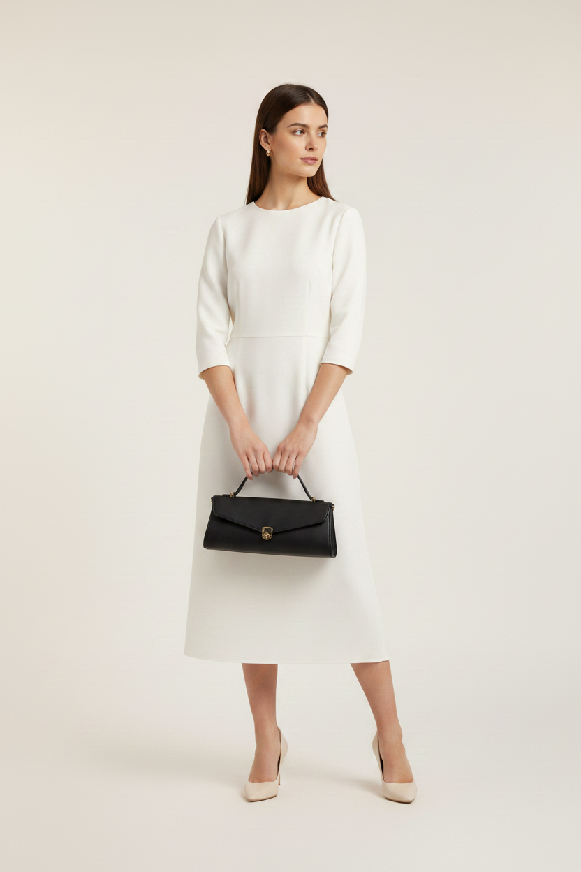 Classique Clutch Bag - Black | Pose Variation