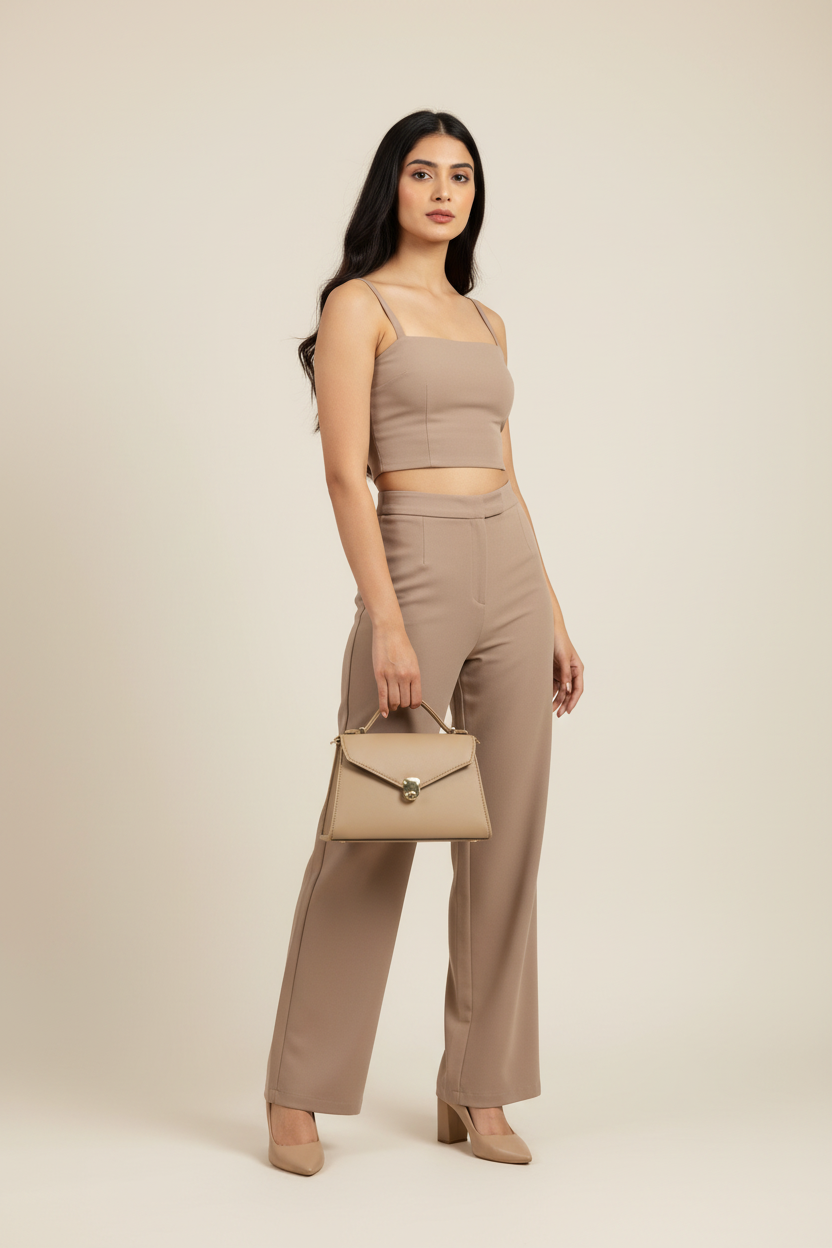 Classique Crossbody Bag Taupe – Hero Shot